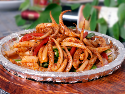 脂肪含量極低的美味——醬爆魷魚！